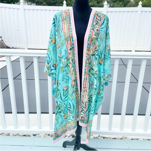 Johnny Was Other - Johnny Was Taina Short Tropical Kimono NEW Size Large